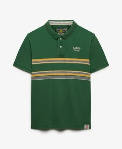 Vintage Stripe Jersey Polo Shirt