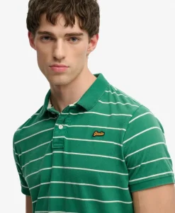 Vintage Stripe Jersey Polo Shirt