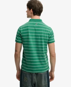 Vintage Stripe Jersey Polo Shirt