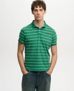 Vintage Stripe Jersey Polo Shirt