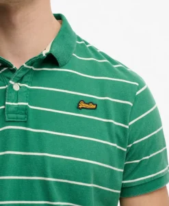 Vintage Stripe Jersey Polo Shirt