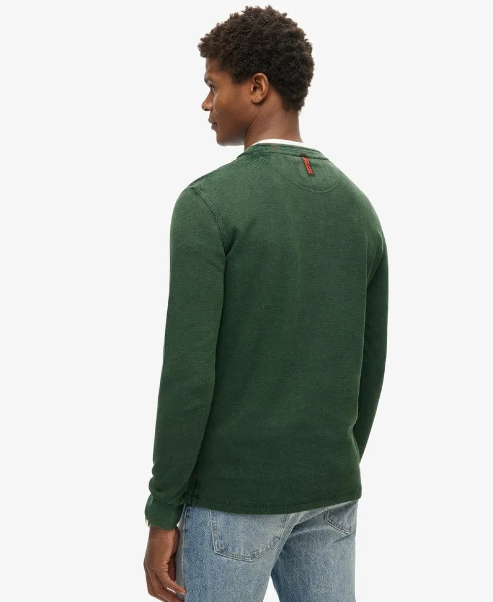 Vintage Textured Henley Top