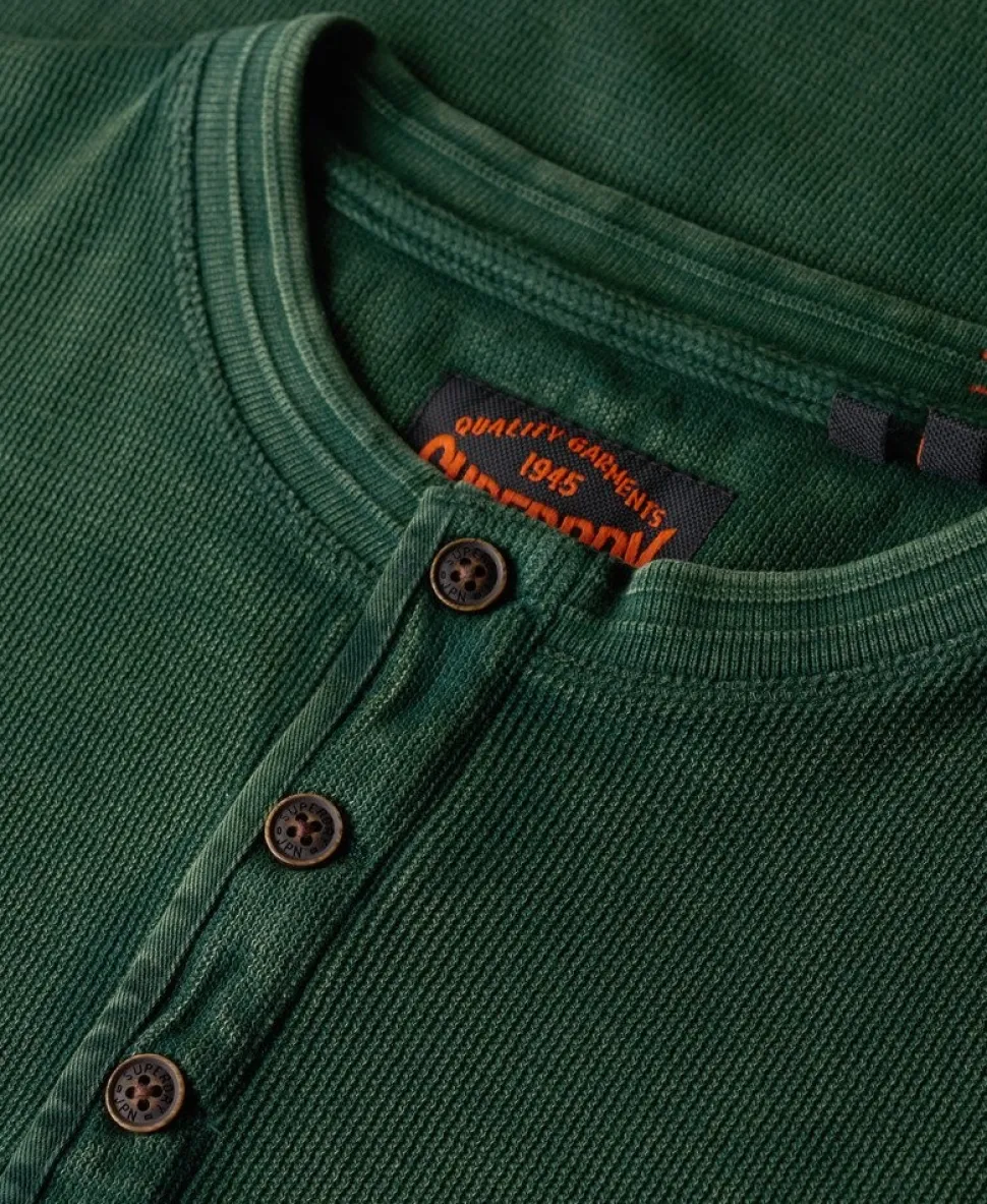 Vintage Textured Henley Top