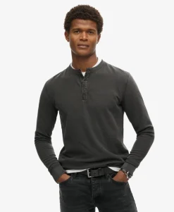 Vintage Textured Henley Top
