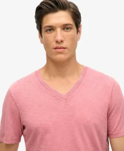 V-Neck Slub Short Sleeve T-Shirt
