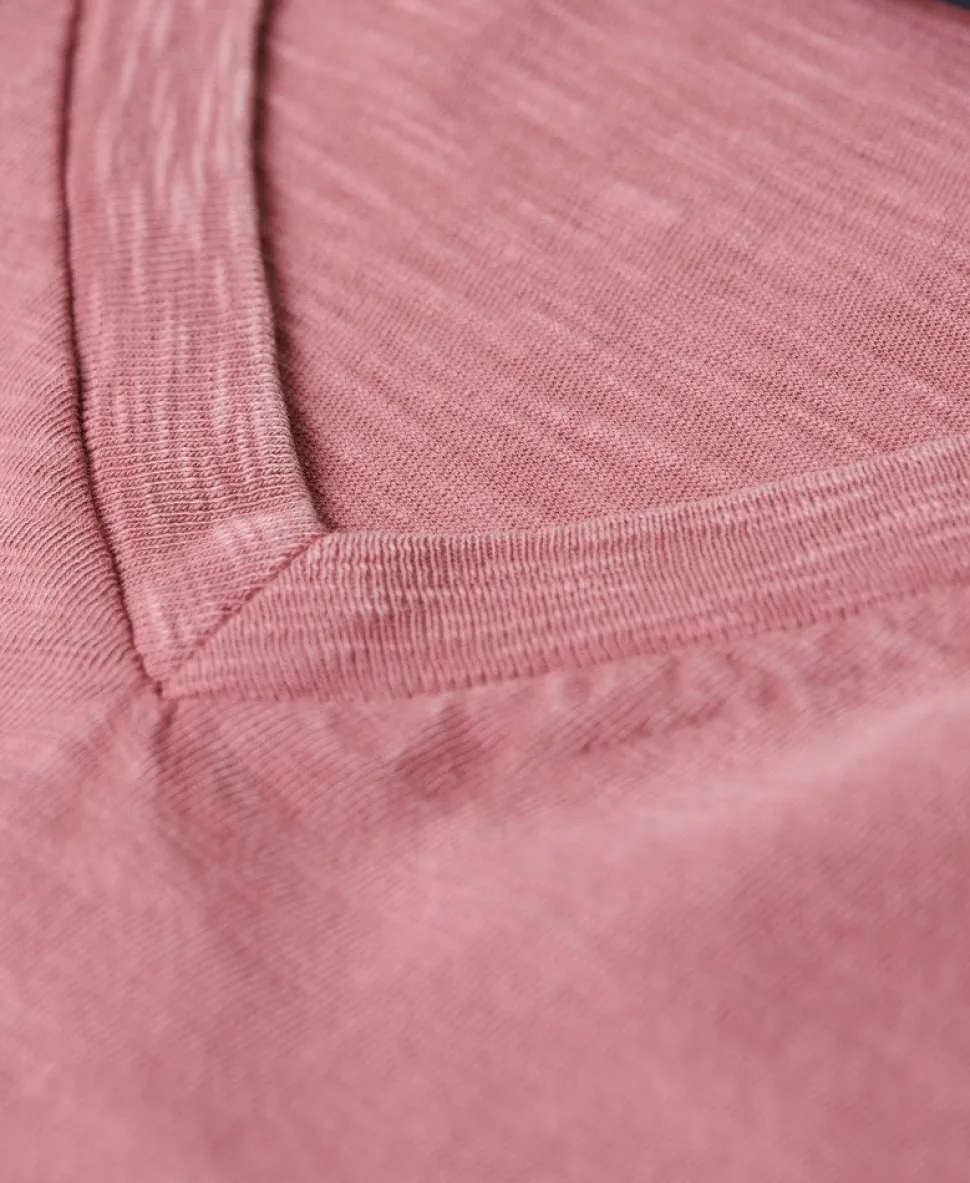 V-Neck Slub Short Sleeve T-Shirt
