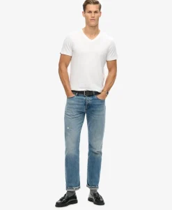 V-Neck Slub Short Sleeve T-Shirt