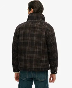 Wool Blend Check Ranch Jacket