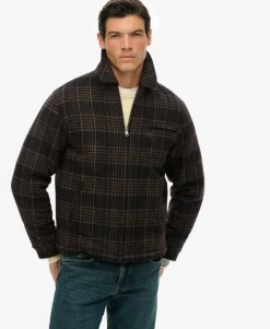 Wool Blend Check Ranch Jacket