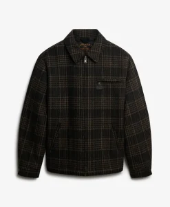 Wool Blend Check Ranch Jacket