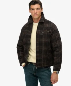 Wool Blend Check Ranch Jacket