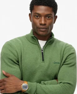Wool Blend Half Zip Jumper
