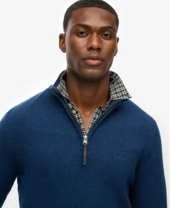 Wool Blend Half Zip Jumper