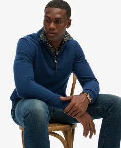 Wool Blend Half Zip Jumper