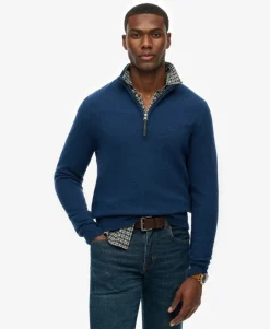 Wool Blend Half Zip Jumper