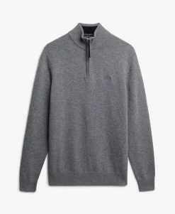 Wool Blend Half Zip Jumper
