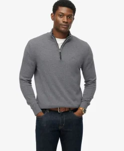 Wool Blend Half Zip Jumper