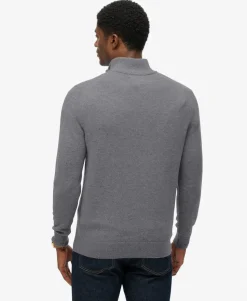 Wool Blend Half Zip Jumper