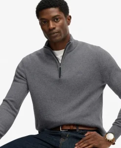 Wool Blend Half Zip Jumper