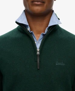 Wool Blend Half Zip Jumper