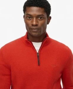 Wool Blend Half Zip Jumper