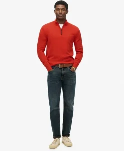Wool Blend Half Zip Jumper