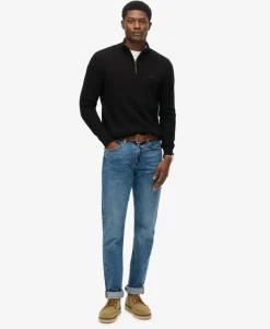 Wool Blend Half Zip Jumper