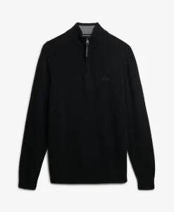 Wool Blend Half Zip Jumper