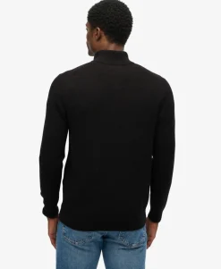 Wool Blend Half Zip Jumper
