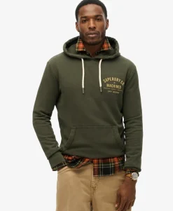 Workwear Flock Chest Graphic Hoodie