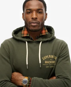Workwear Flock Chest Graphic Hoodie