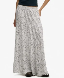 Woven Tiered Maxi Skirt