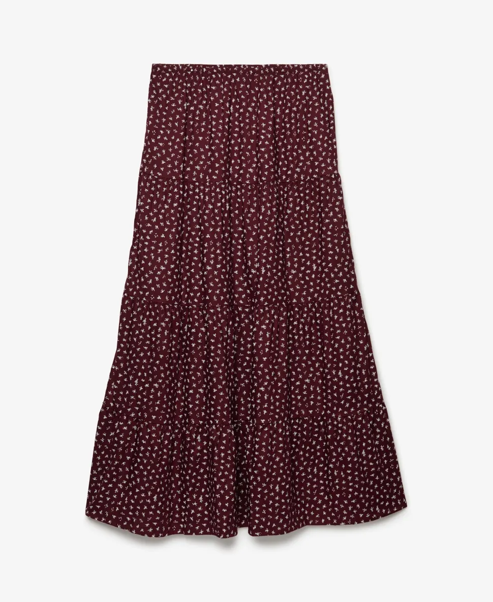 Woven Tiered Maxi Skirt
