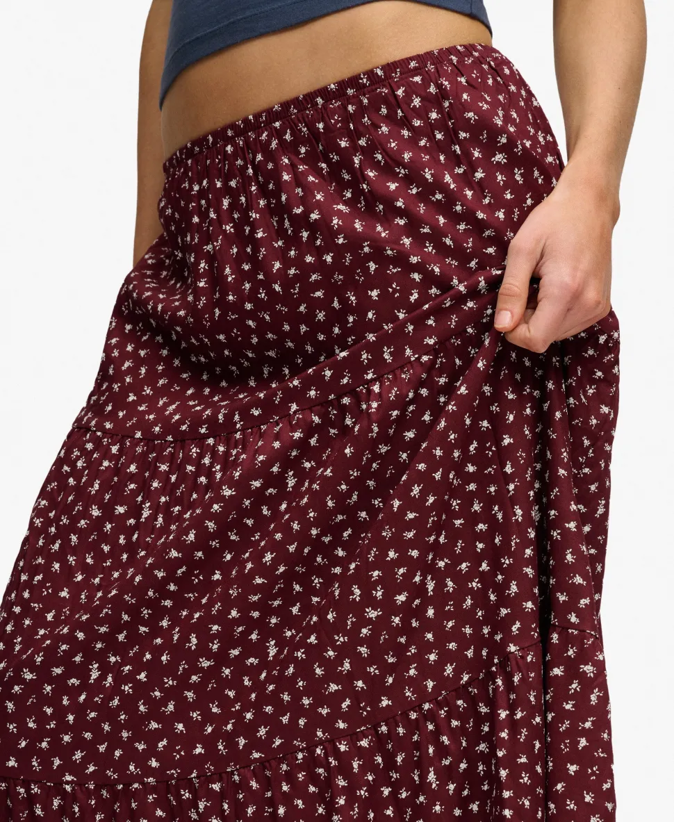 Woven Tiered Maxi Skirt