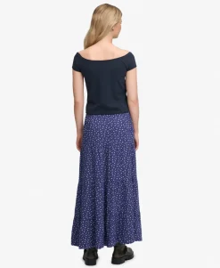 Woven Tiered Maxi Skirt