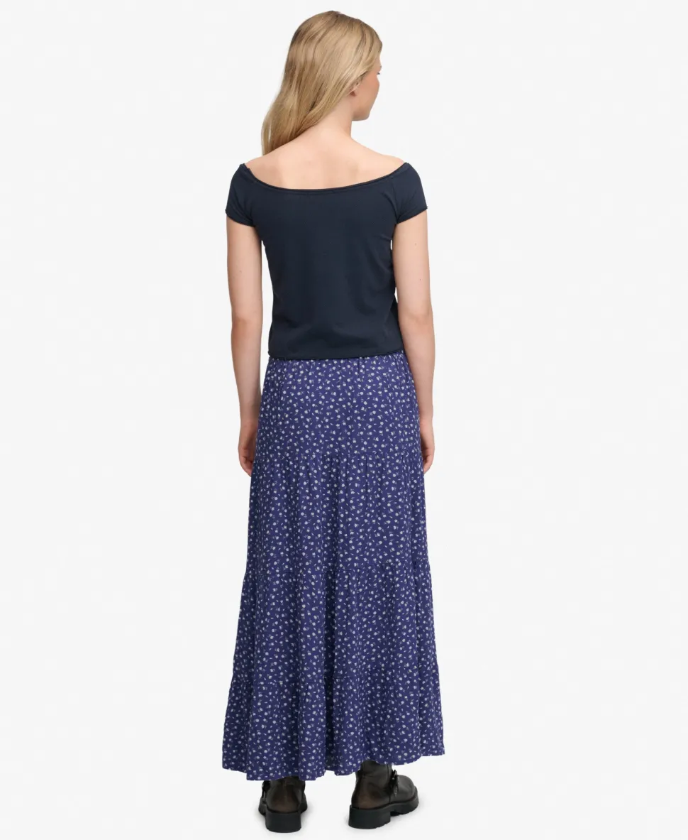 Woven Tiered Maxi Skirt