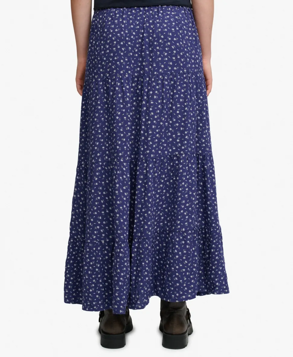 Woven Tiered Maxi Skirt