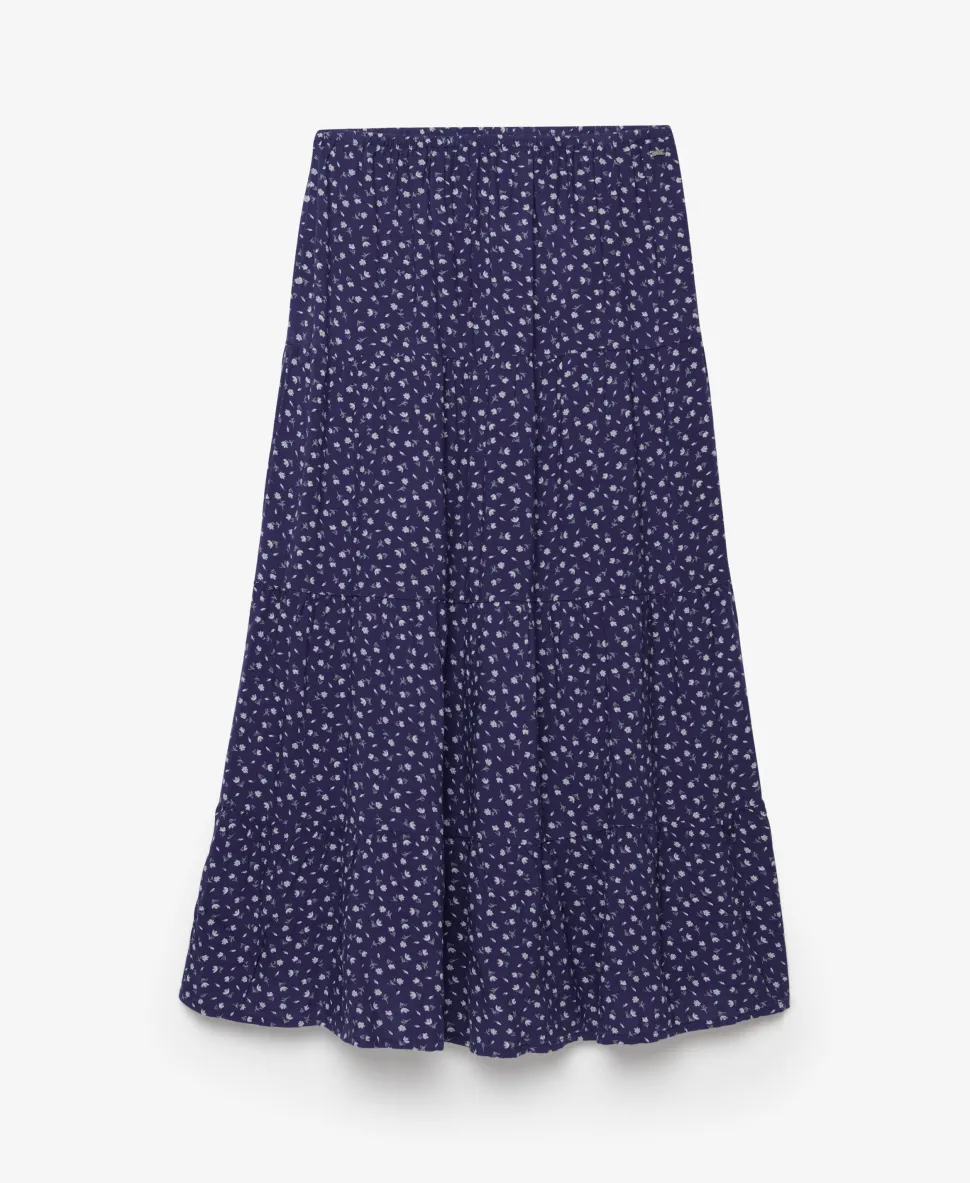 Woven Tiered Maxi Skirt