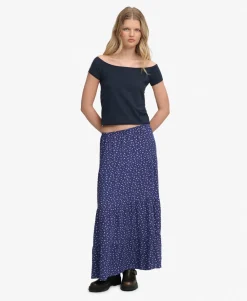 Woven Tiered Maxi Skirt