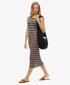 Zig Zag Knit Midi Dress