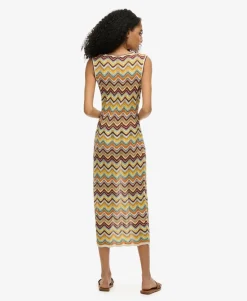 Zig Zag Knit Midi Dress