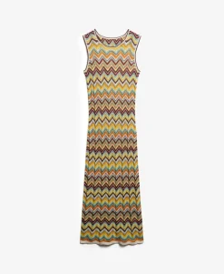Zig Zag Knit Midi Dress