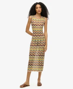 Zig Zag Knit Midi Dress