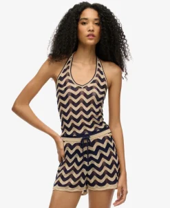 Zigzag Knit Shorts