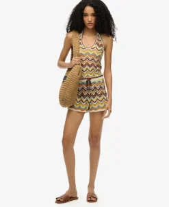 Zigzag Knit Shorts