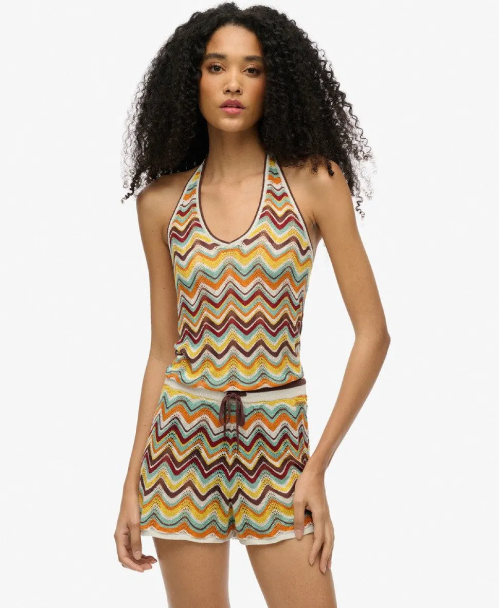Zigzag Knit Shorts